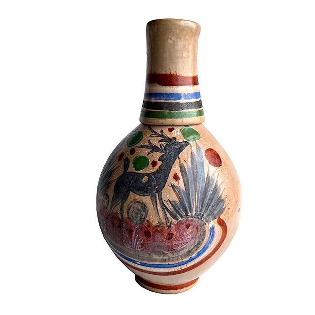 1960s Tonalá Mexico Burnished Glaze Ceramic Water Jug/Decanter With Cup, 2 Piece Set For Sale In Miami - Image 6 of 12