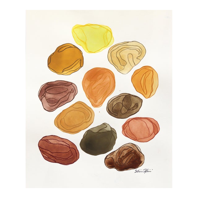 7.10.24 #3 - Vibrant Warm Tone Abstract Mixed Media Original Artwork by Shiri Phillips For Sale