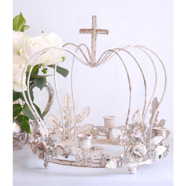 Cream Crown Candle Holder Chairish