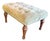 Stickley Leopold Tufted Top Ottoman; Turned Wooden Legs; Maker’s Mark on Underside For Sale