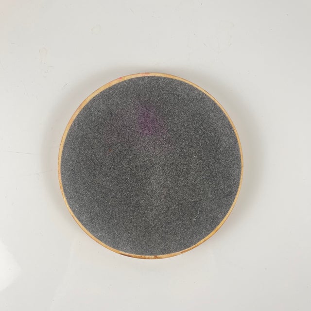 Stone Mid-Century Modern Coasters in Blue Agate and Wood, 1960s, Set of 6 For Sale - Image 7 of 8