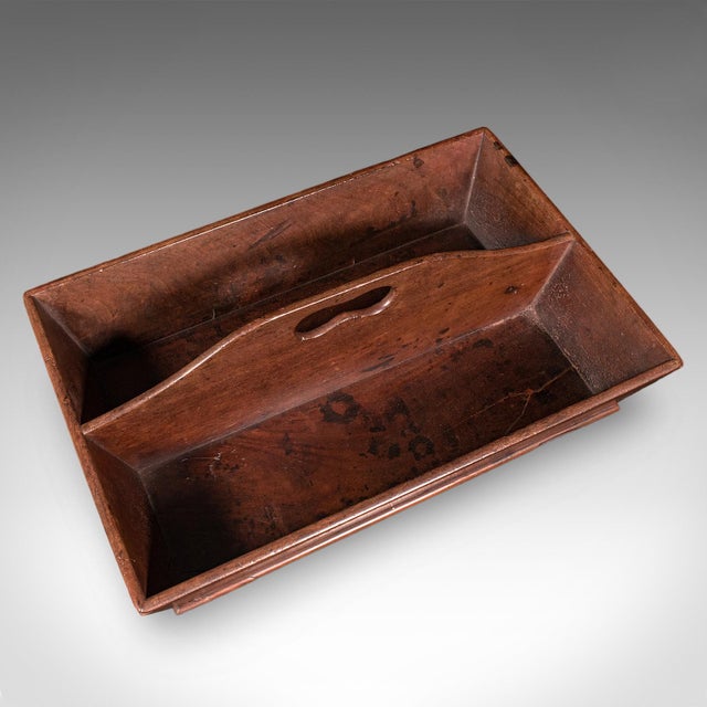Antique Butler's Carry, English, Walnut, Country House, Work Box, Tray, Georgian For Sale - Image 6 of 10