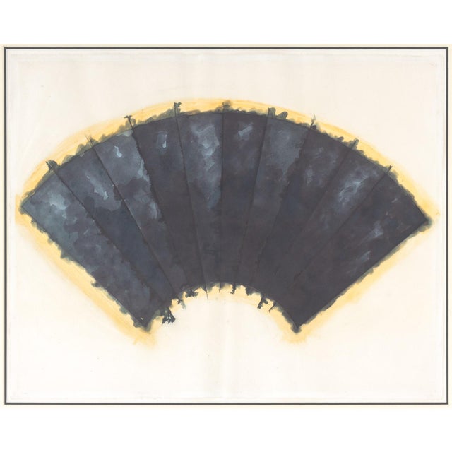 Joseph Lawrence Gardella (American, XX-XXI), Untitled (Black Fan Study), Watercolor and Graphite and Tracing and Wove...