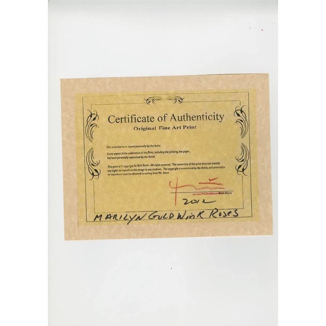 Bert Stern, Marilyn Gold Wink Roses, 2012, Paper For Sale - Image 3 of 4