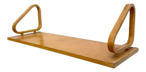 Mid 20th Century Vintage Mid-Century Modern Alvar Aalto Designed Wall Shelf Birds Eye Maple Bent Wood