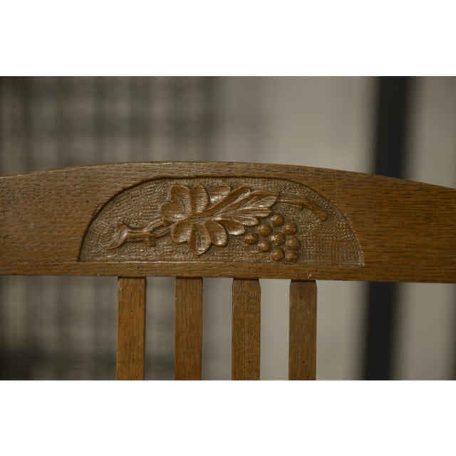 Art Deco Oak & Cane Dining Chairs, 1930s, Set of 6 For Sale - Image 6 of 15