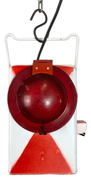 Vintage Industrial Red Railway Lantern, 1980s
