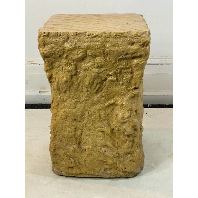 Modernist Brutalist Jagged Rock Form Plaster Table Designed In The 1970's In The Manner Of Giacometti.