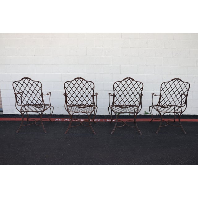 Vintage Set of Six Gregorius Pineo Faux Bois Twig Iron Outdoor Armchairs — Los Angeles, Ca, Late 20th Century For Sale In Los Angeles - Image 6 of 18