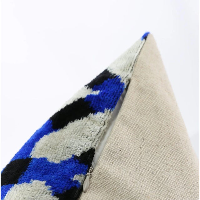 Modern Handmade Velvet Throw Pillow With Premium Down Feather Insert For Sale - Image 3 of 5