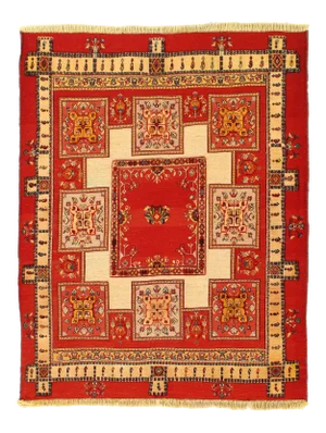 Red Color Persian Flat Weave Sumak Rug 4'11'' X 6'