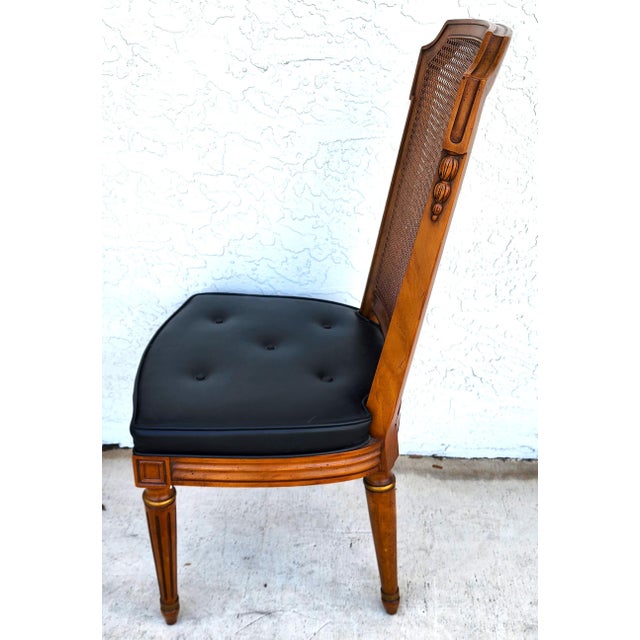 Mid-Century Modern MCM Henredon Dining Chairs Cane Back 28-2501 For Sale - Image 3 of 12