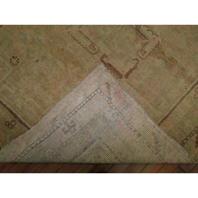 Pastel Antique Khotan Rug with Camel Background For Sale - Image 4 of 18