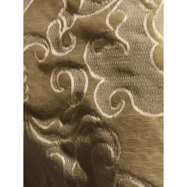 Contemporary Scalamandre Elegant Italian Embossed Chartreuse Silk Upholstery Fabric- 6 Yards For Sale - Image 3 of 18