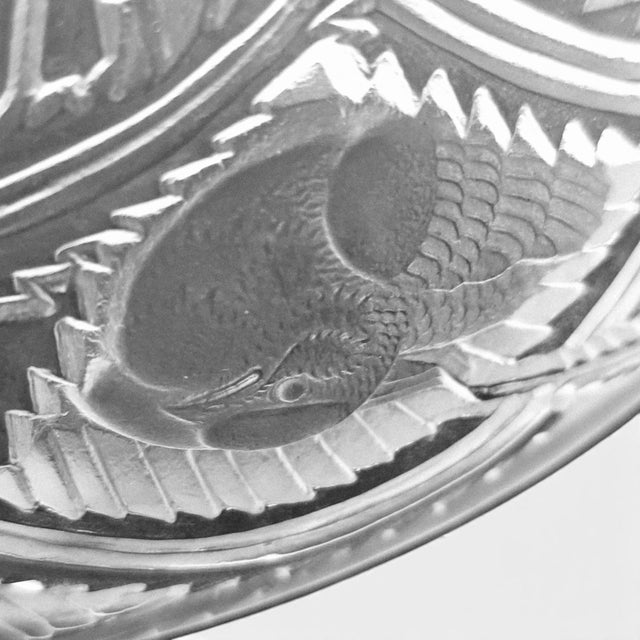 Lalique France Pinsons Crystal Centerpiece Bowl With Frosted Finches 9.125" For Sale - Image 11 of 18