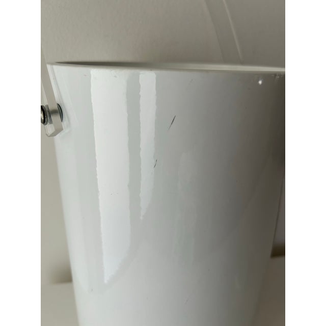 1960s Vintage Morgan Designs "Bucket Brigade" White & Lucite Ice Bucket-Party Size 11.5" For Sale - Image 5 of 7