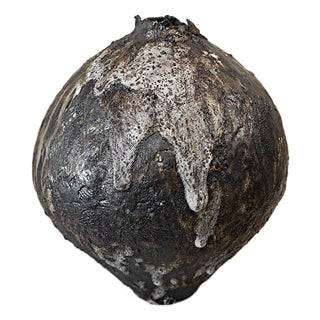 Shou Sugi Ban Moon Vase Handmade For Sale