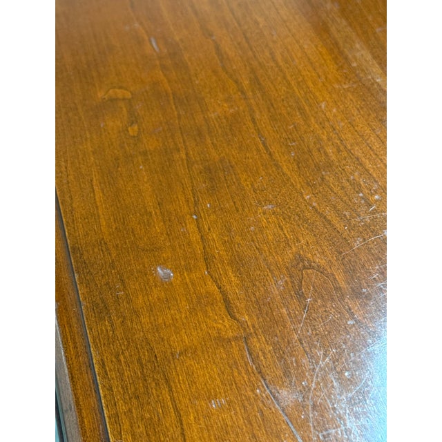 Wood Vintage Pennsylvania House Cherry Regency Style Tiered End Table For Sale - Image 7 of 10