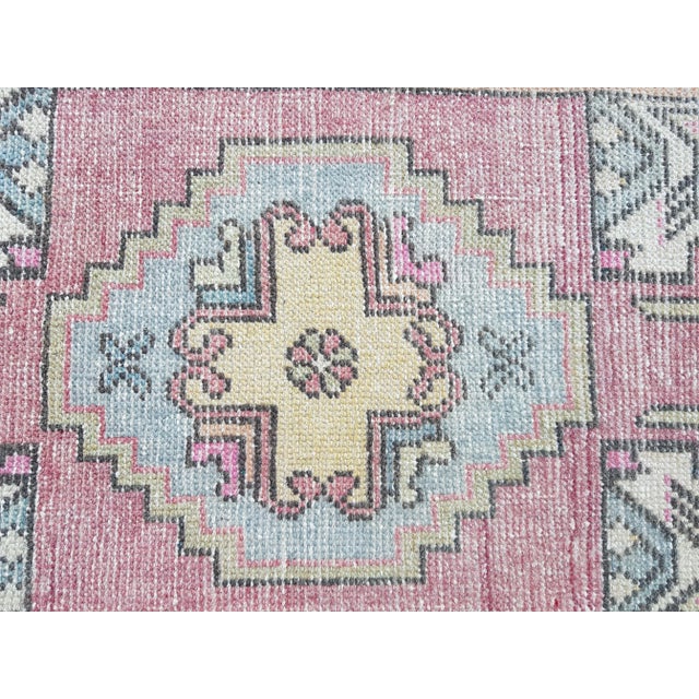 1950s Geometric Vintage Kurdish Rug For Sale - Image 5 of 5