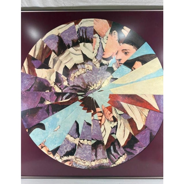 Mid-Century Modern "Picasso/Tondo" #1/5 — Framed Collage, Herbert Simon 2008 For Sale - Image 3 of 10