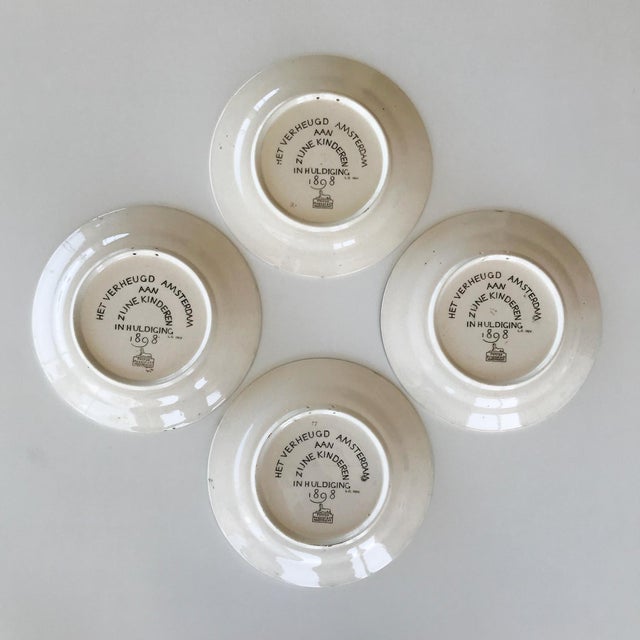 Arts & Crafts 1898 Antique Dutch Coronation Plates - Set of 4 For Sale - Image 3 of 11
