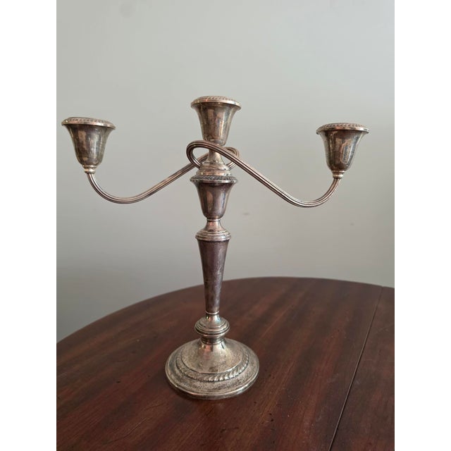 Gorham Silver Co. 2 Weighted Gorham Sterling Candlestick Holders/Candelabra For Sale - Image 4 of 10