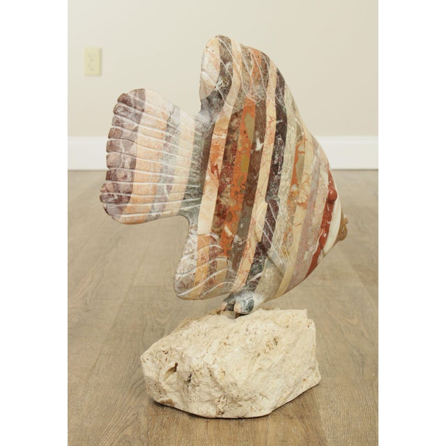 Richard H. Bailey Carved Marble Fish Sculpture Chairish