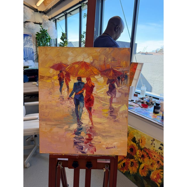 Figurative A Shared Shelter, Godfrey Afebuame (2026) Oil on Canvas For Sale - Image 3 of 8