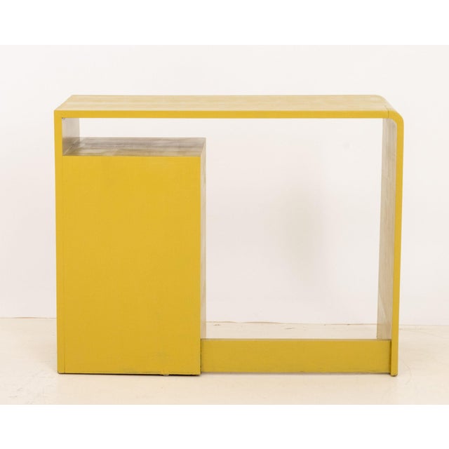 Mustard Martin Feinman for Winchendon Multiplex Modern Mustard Yellow Painted Wood Desk For Sale - Image 8 of 8