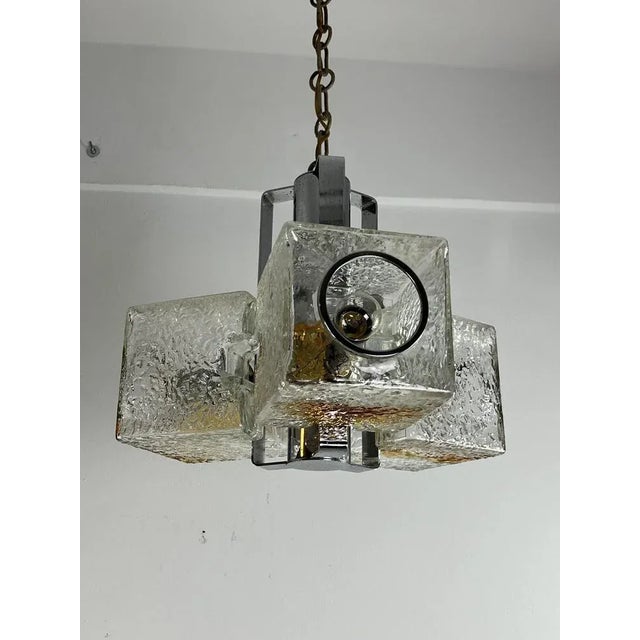 Three-Light Murano Glass Chandelier by Toni Zuccheri for VeArt, 1970s For Sale - Image 3 of 13