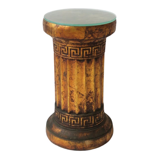 Column Pedestal Stand or Side Table in the Neoclassical Design For Sale