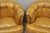 Late 20th Century Vintage Classic Leather Chesterfield Brown Tufted Leather Barrel Club Chair Pair For Sale - Image 5 of 14