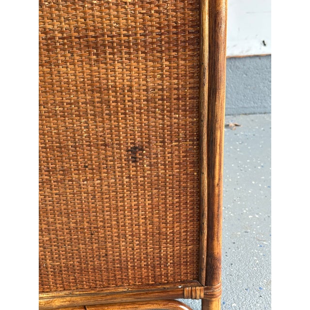 1980s Bamboo and Cane British Colonial Style Small Chest For Sale - Image 10 of 11