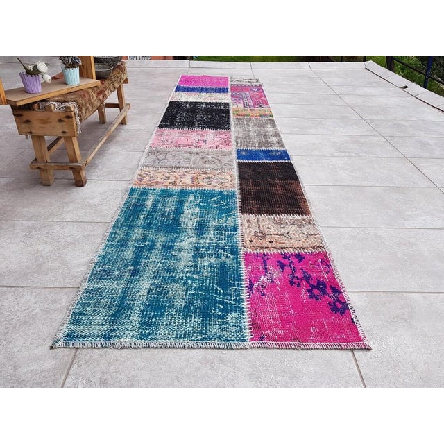 Mid 20th Century Bohemian Wool Turkish Carpet For Sale - Image 6 of 10