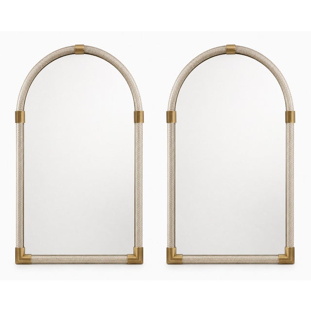 Torchon Tondo Murano Glass Mirror by Fratelli Tosi For Sale - Image 10 of 14