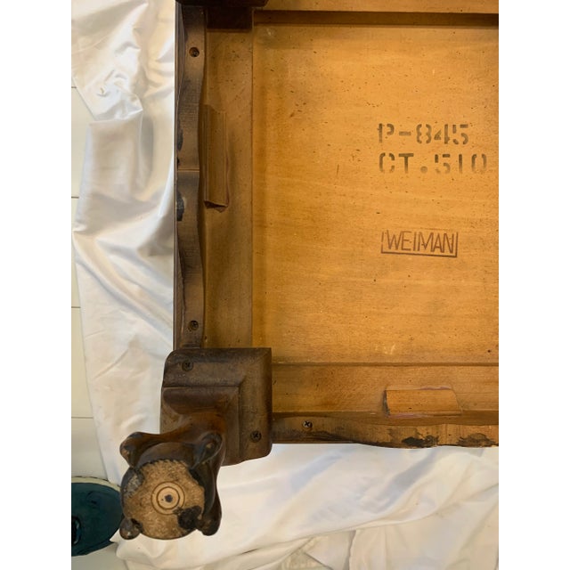 1940s Vintage Weiman Burlwood Side Table For Sale - Image 11 of 13