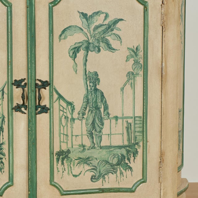 Gemstone Vintage Italian Chinoiserie Decorated Cabinet For Sale - Image 7 of 17