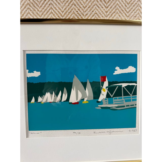 Sky Blue Signed Limited Edition Nautical Serigraphs, 1987 — Set of 2 Was For Sale - Image 8 of 12