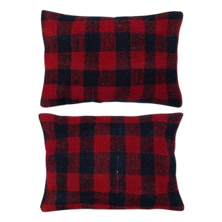 16"x24" SET OF 2 - Hand-Woven Kilim Cushion Covers. A pair of Lace Pillow Covers For Sale