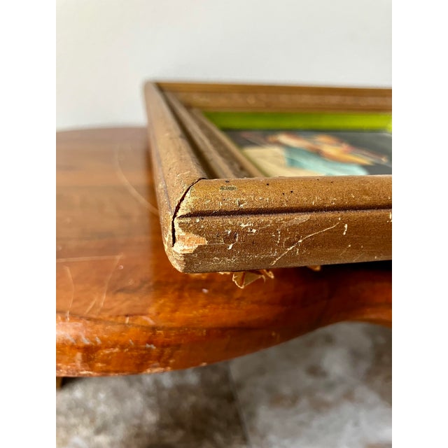 Vintage Mid-Century Violin Still Life Painting in Gilt Frame With Velvet Liner For Sale - Image 16 of 18