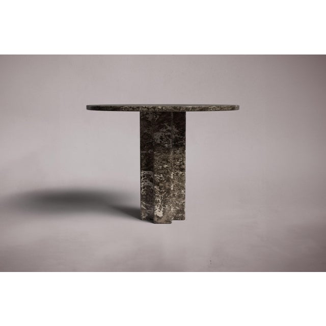 Arti Emperador Dark Marble Round Dining Table 35.4" For Sale - Image 4 of 5