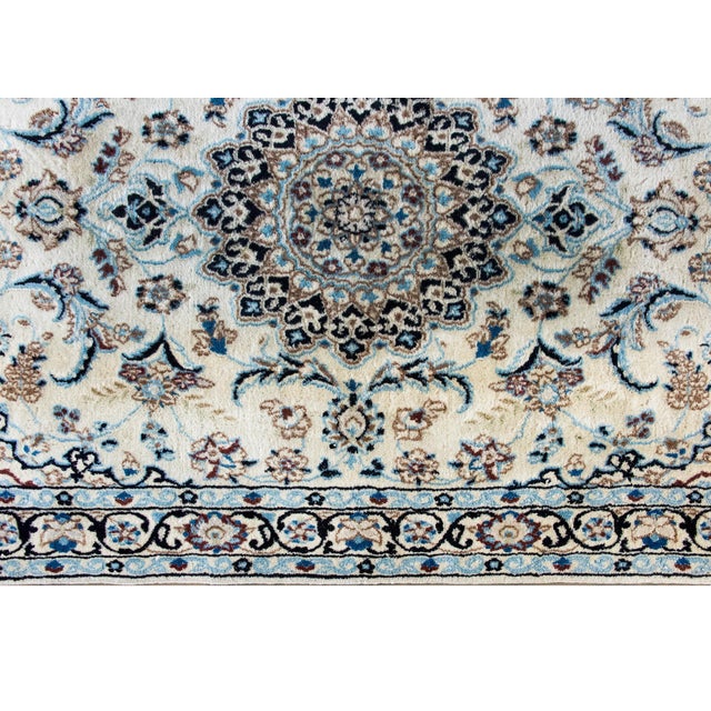 Textile Vintage Persian Naein Rug For Sale - Image 7 of 16
