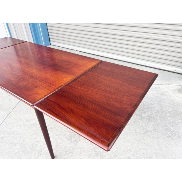 1960s Danish Modern Teak Extendable Dining Table by Am Mobler For Sale - Image 9 of 12