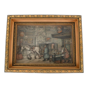 French English Scene Diorama in Frame