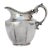 Antique Silverplate Monogrammed Pitcher with curvy flourishes & ornate trim around the rim.
