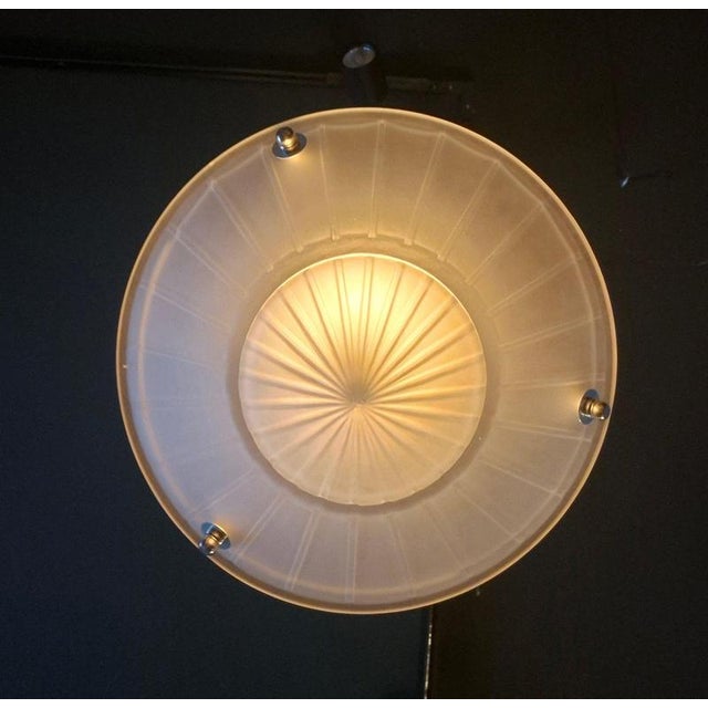 Late 20th Century French Art Deco Style Pendant Light by Vianne For Sale - Image 3 of 12