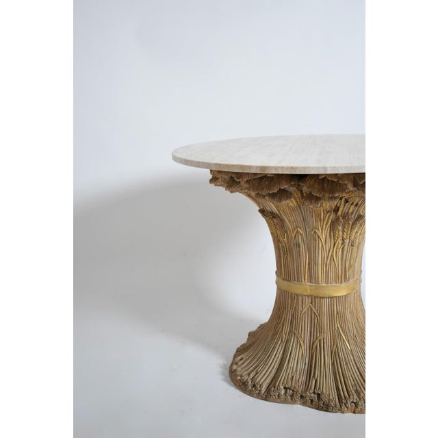 Round Carved Wooden Table, 1970s For Sale - Image 4 of 5