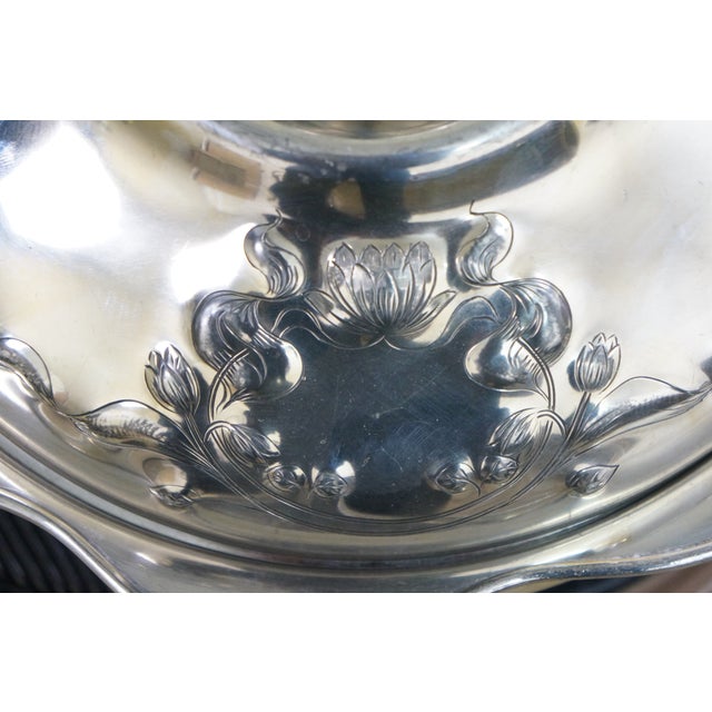 Mid 20th Century Vintage Silverplate Casserole Vegetable Serving Tureens Lidded Dishes W Inserts - 3pcs For Sale - Image 16 of 17