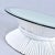 White McGuire Coastal White Rattan Wheat Sheaf Coffee Table With Round Glass For Sale - Image 8 of 12