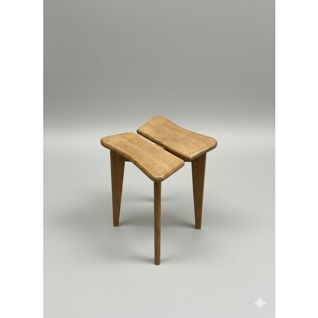 French Clover Stool attributed to Marcel Gascoin, 1950s, in Good conditions. Designed 1920 to 1949 This piece is...